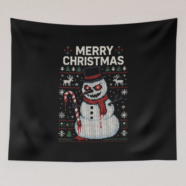 Item preview, Frozen Terror – Holiday Horror Snowman Creepy Christmas Ugly Sweater Style Art designed and sold by TshirtInk.