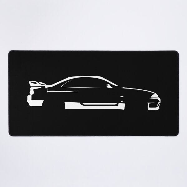 Item preview, Skyline GT-R R33 V-Spec (1995) Minimalist Car Silhouette (White) designed and sold by FearnCreative.