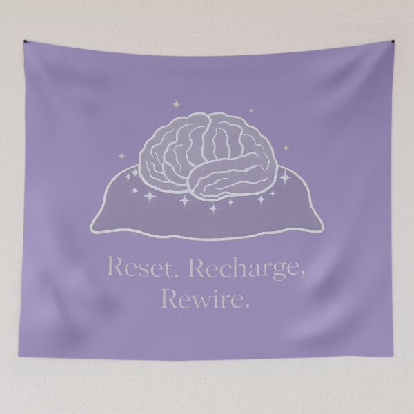 Item preview, Reset. Recharge. Rewire. – Restful Brain Design for Mind Recovery & Mental Wellness | Neuroaesthetic Sleep Art designed and sold by PureBrain.