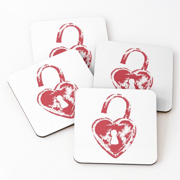 Item preview, heart Lock illustration - Valentine's day - Love designed and sold by PIXEL POP DESIGNS - Beyond the Norm!.