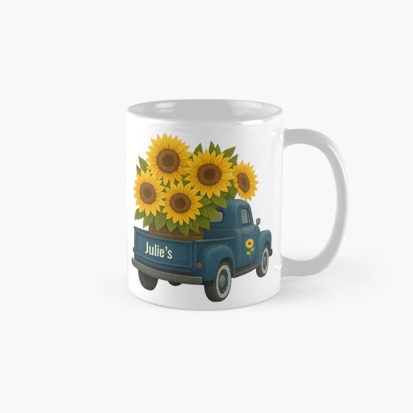 Item preview, Little blue sunflower truck designed and sold by TroysDesigns.