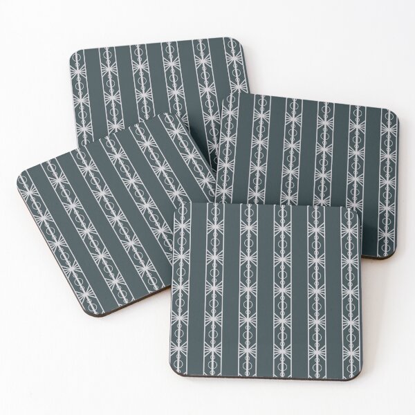 Item preview, Sophisticated Green Art Deco Geometric Stripes designed and sold by CheesieBeeStudio.