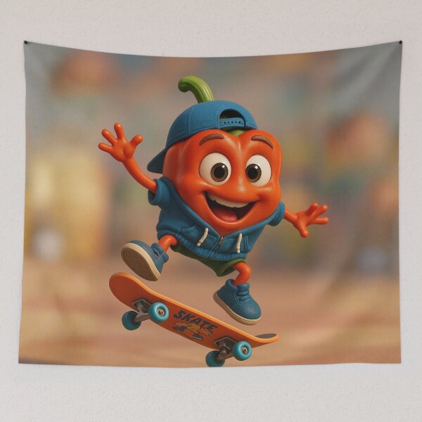 Item preview, Skater Capsicum designed and sold by Sillytoe.