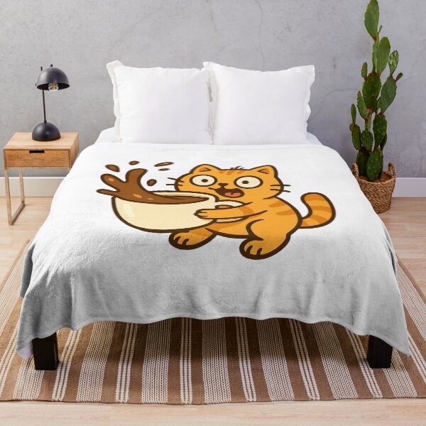 Item preview, Hyper Coffee Cat – Funny Orange Kitty with Giant Mug designed and sold by MeowLaugh.