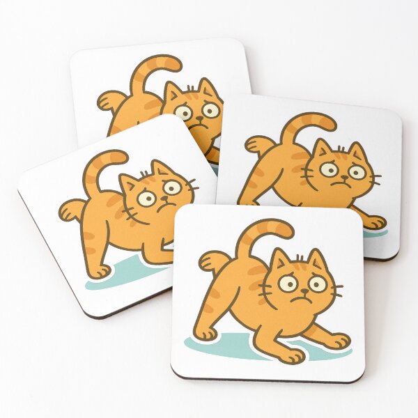 Item preview, Scared Cat – Funny Orange Kitty with Big Eyes designed and sold by MeowLaugh.
