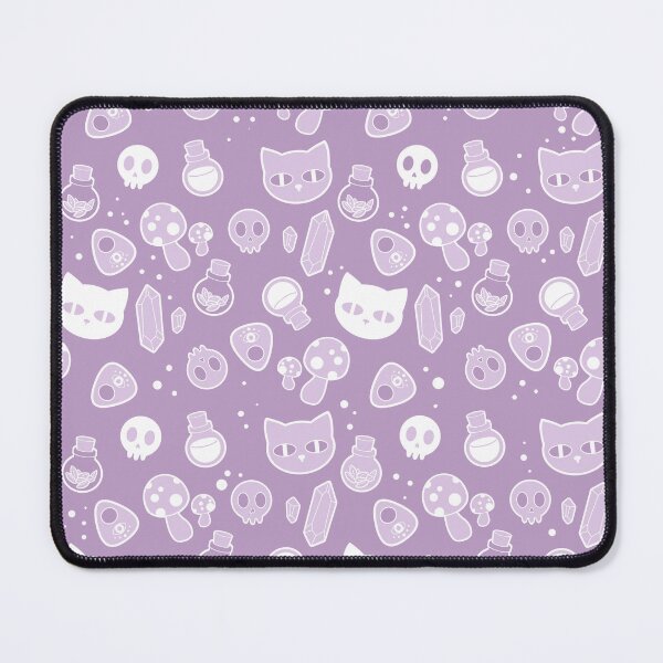 Item preview, Little Witch White and Lilac all over pattern designed and sold by WytchandCraft.