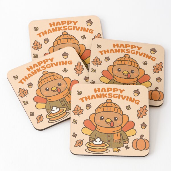 Item preview, Kawaii Turkey – Cozy Autumn Aesthetic – Happy Thanksgiving Design designed and sold by TshirtInk.