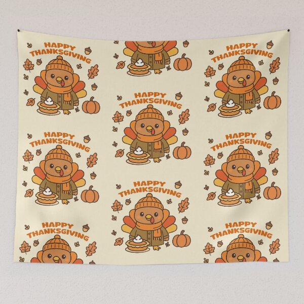 Item preview, Kawaii Turkey – Cozy Autumn Aesthetic – Happy Thanksgiving Design designed and sold by TshirtInk.