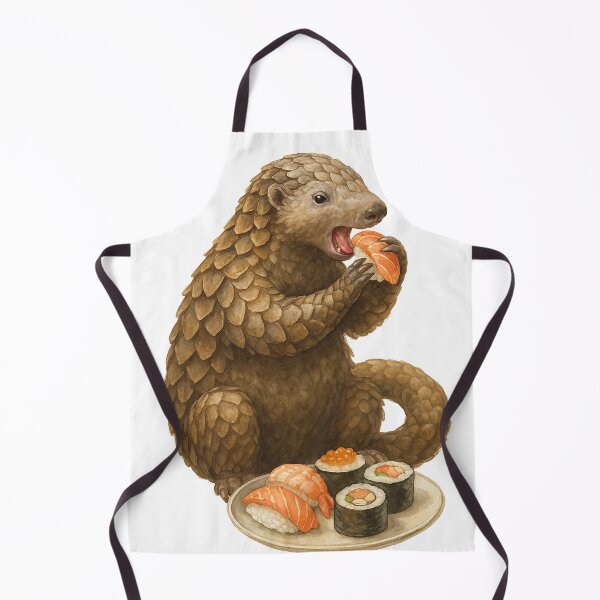Item preview, Pangolin Eating Sushi Funny designed and sold by thehaywirehoney.
