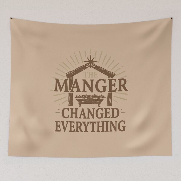 Item preview, The Manger Changed Everything Christmas Design designed and sold by TrueImage1.