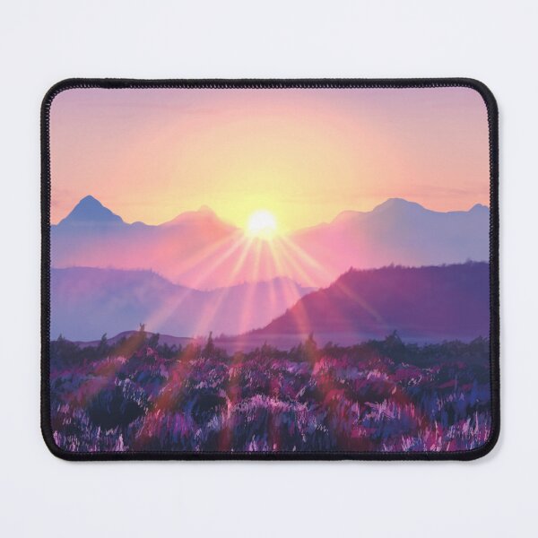 Item preview, Sunset Lavender Field | Dreamy Floral Landscape Art designed and sold by EvgeniiaSim.