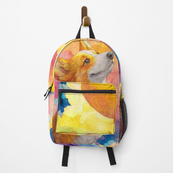 Artikelvorschau, Verträumtes Corgi-Aquarellbild mit gelbem Ballon entworfen und verkauft von bAIryBarn.