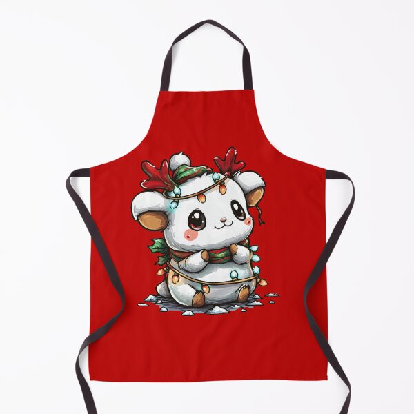 Item preview, Cute Christmas Mouse with Lights and Holly – Kawaii Holiday Animal Art designed and sold by Teeny Quities.