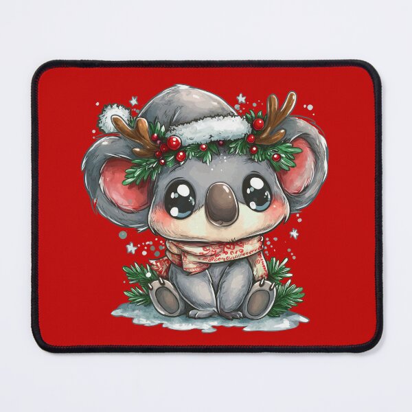Item preview, Cute Christmas Koala with Antlers and Scarf – Kawaii Holiday Animal Art designed and sold by Teeny Quities.