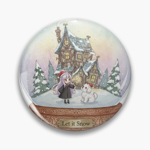 Item preview, Kawaii Snow Globe Magic - Let It Snow Christmas designed and sold by Heleniya.