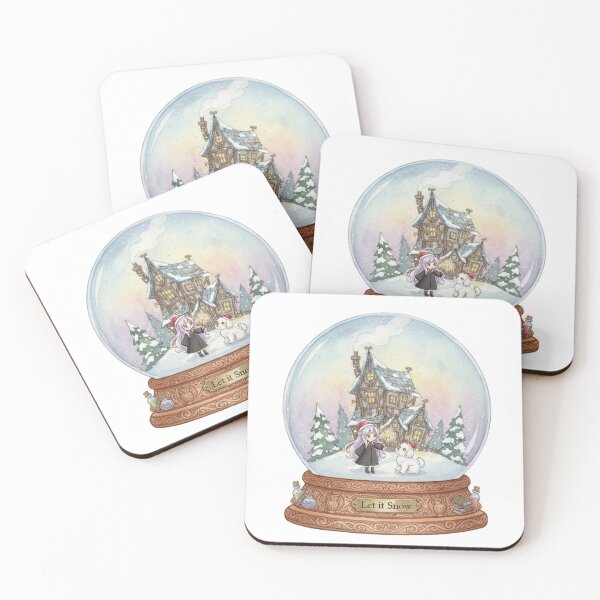 Item preview, Kawaii Snow Globe Magic - Let It Snow Christmas designed and sold by Heleniya.