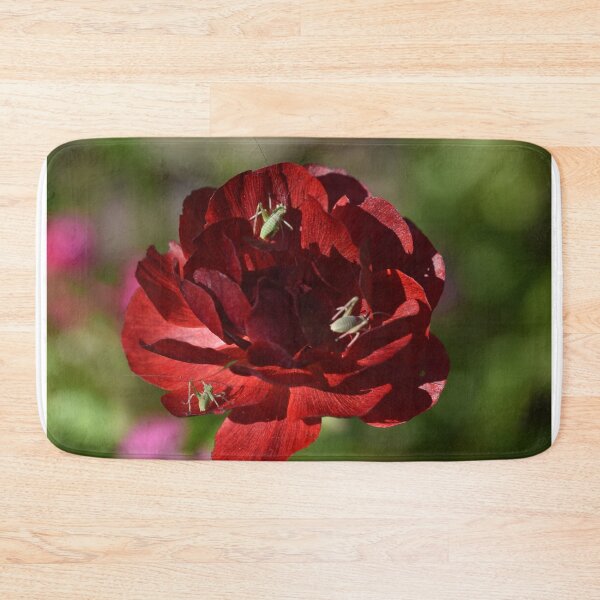 Item preview, Red Rununculas and Green Grasshoppers designed and sold by Michaela Perryman.