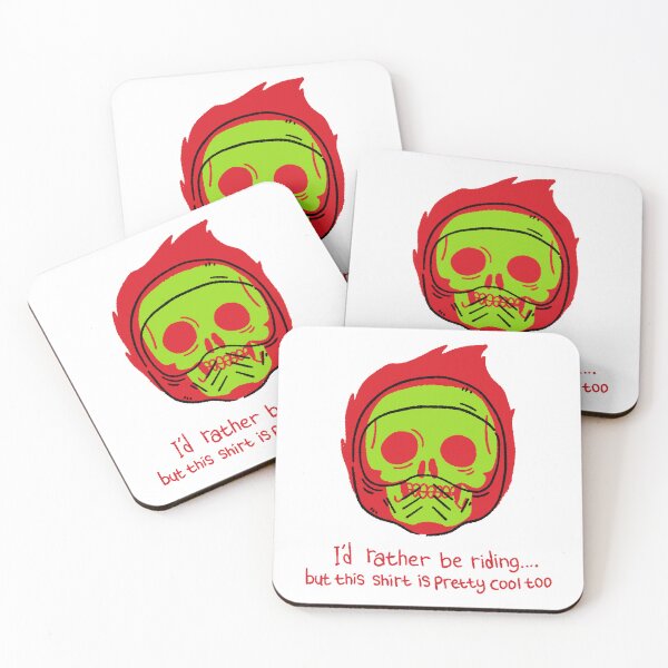 Item preview, I'd Rather Be Riding" Neon Skull Biker Tee - Cool Moto Lifestyle Gift designed and sold by RNASstuff.