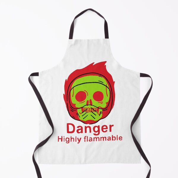 Item preview, Danger Highly Flammable" Neon Skull Racing Shirt - Edgy Warning Label Art designed and sold by Childish by Design.