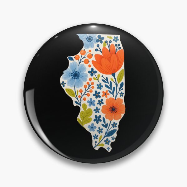 Item preview, Floral Illinois State designed and sold by stephenflashart.