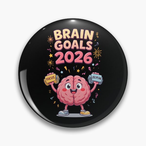 Item preview, Brain Goals 2026 – Focus & Discipline Mindset Design | Motivational Brain Fitness Art for Growth & Productivity designed and sold by PureBrain.