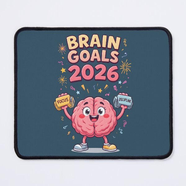 Item preview, Brain Goals 2026 – Focus & Discipline Mindset Design | Motivational Brain Fitness Art for Growth & Productivity designed and sold by PureBrain.