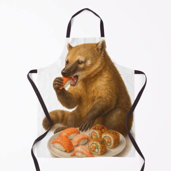 Item preview, Coati Eating Sushi Funny designed and sold by thehaywirehoney.