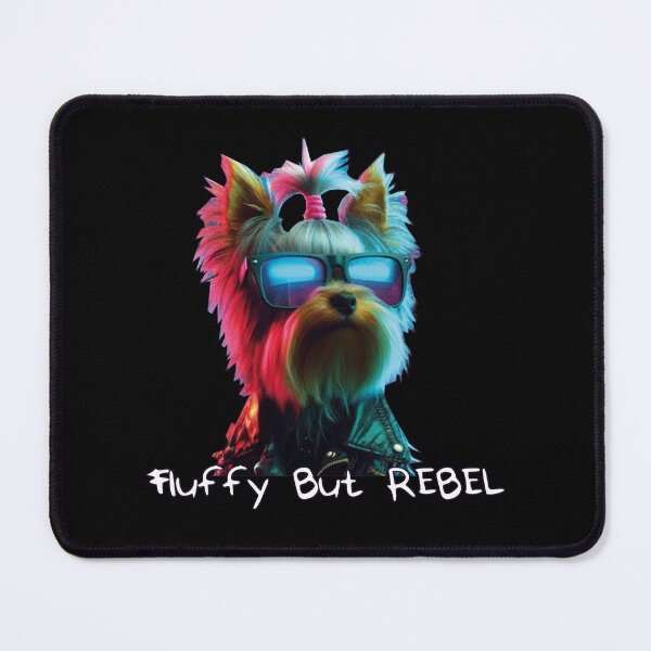 Item preview, Fluffy But Rebel Yorkshire Terrier - CyberPunk Dog Colorful designed and sold by Heleniya.