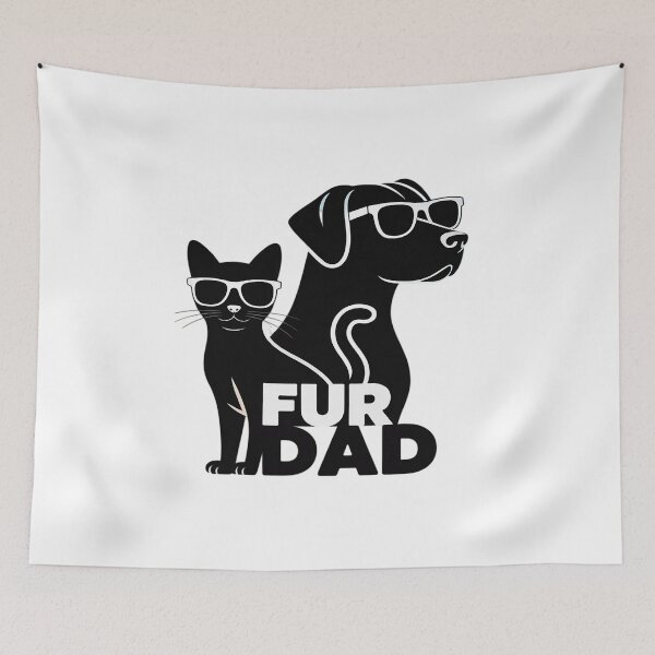 Item preview, Fur Dad Funny Fathers Day Cat and Dog Lover designed and sold by Sandrhaus.