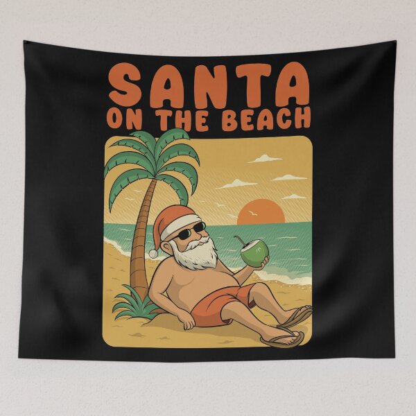 Item preview, Christmas Vacation Santa On The Beach designed and sold by Kewessthetic.