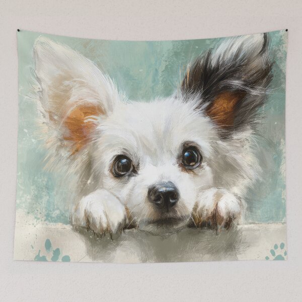Item preview, Papillon Peeking over Wall 01 designed and sold by Elisabeth Lucas.