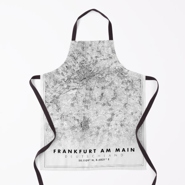 Item preview, Mapa blanco de la ciudad de Fráncfort del Meno designed and sold by EastPunkShop.