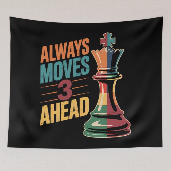 Item preview,  Always 3 Moves Ahead Chess  designed and sold by AmericaKub.