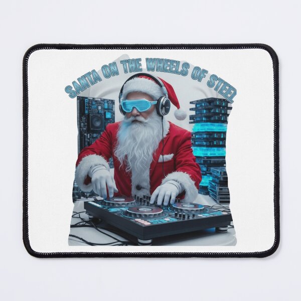 Item preview, Santa on the Wheels of Steel – Funny DJ Christmas Shirt | Holiday Party Mix Tee designed and sold by chuxiedesign.