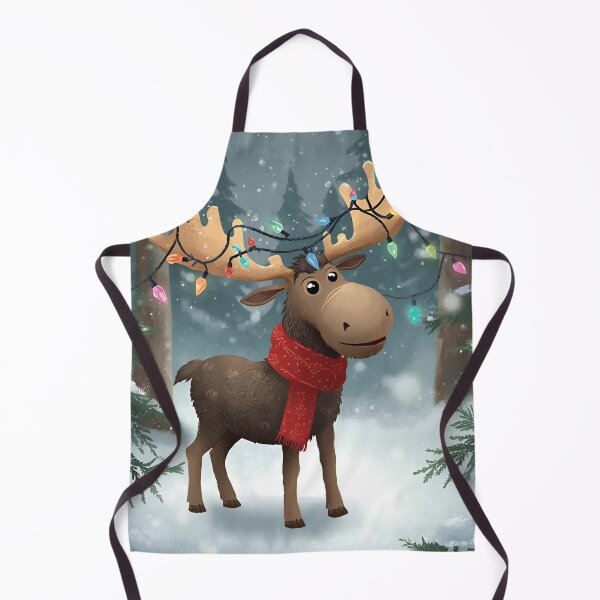 Artikelvorschau, Festlicher Waldelch unter Weihnachtslichtern entworfen und verkauft von WildlifeWhimsy.