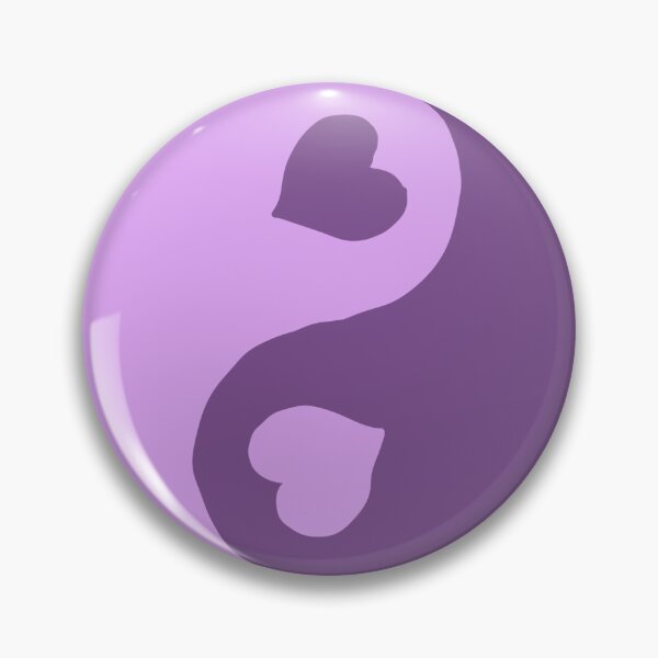 Aperçu de l'œuvre Yinyang coeur violet créée et vendue par KMR .