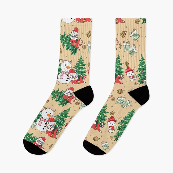 Item preview, Festive Christmas Cats, Snowman, and Trees Throw Pillow designed and sold by FestivityFinds.