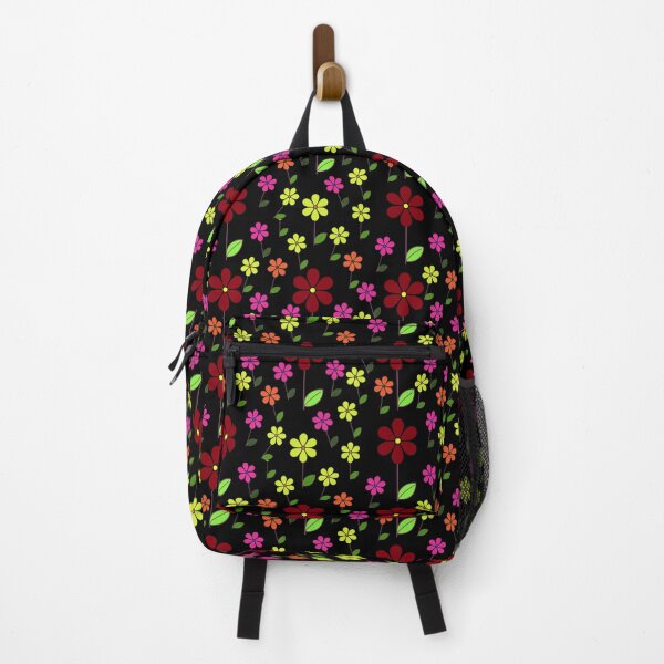Item preview, Vibrant Multicolor Floral Seamless Pattern on Black designed and sold by AlienTechs.