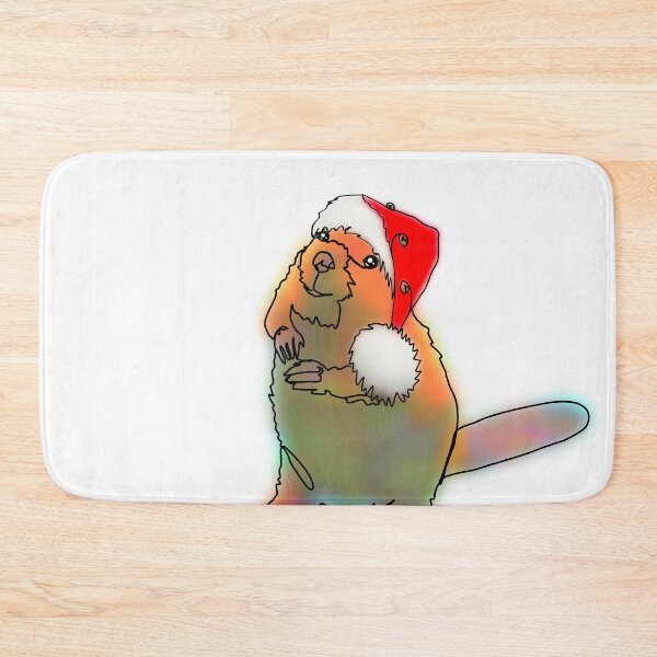 Artikelvorschau, Benny der Biber mit Weihnachtsmannmütze. - animalzinhats entworfen und verkauft von Ashley’sAnimalz.