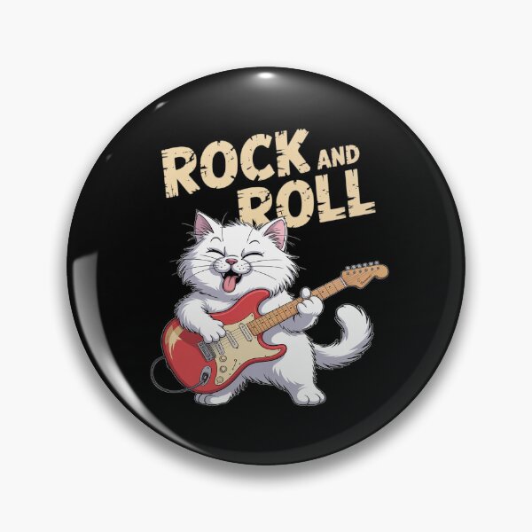 Item preview, Fuzzy Cat Playing Guitar Rock Cool Feline Music Lover designed and sold by Rotasiin.