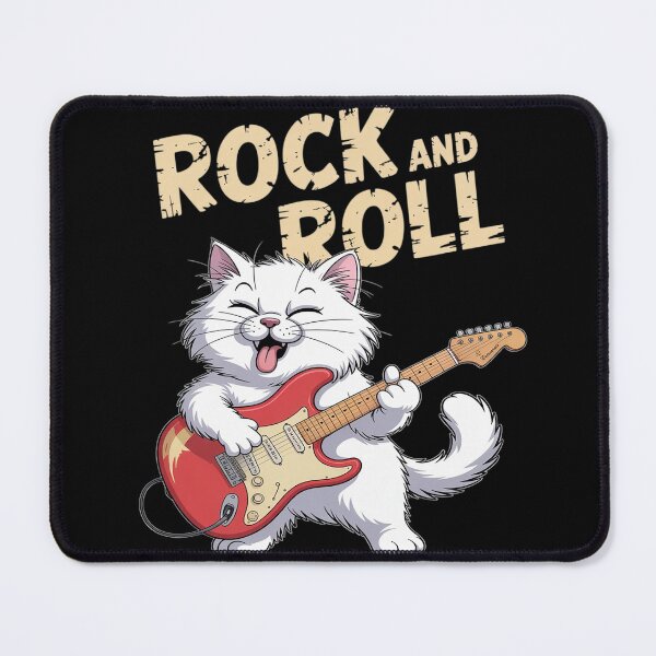 Item preview, Fuzzy Cat Playing Guitar Rock Cool Feline Music Lover designed and sold by Rotasiin.