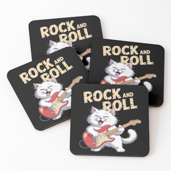 Item preview, Fuzzy Cat Playing Guitar Rock Cool Feline Music Lover designed and sold by Rotasiin.