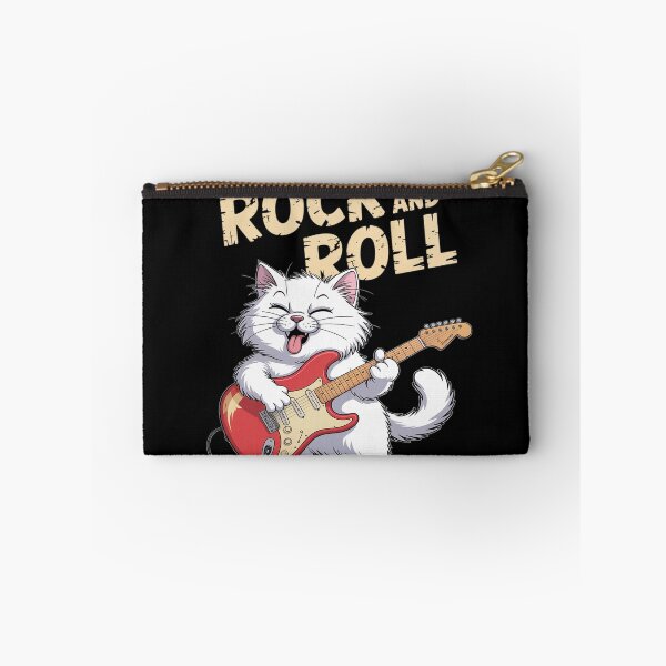 Item preview, Fuzzy Cat Playing Guitar Rock Cool Feline Music Lover designed and sold by Rotasiin.