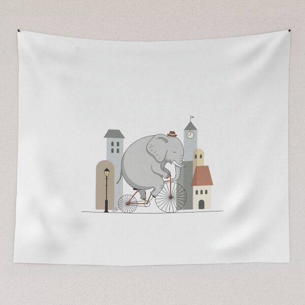 Item preview, Penny-Farthing Pachyderm Promenade designed and sold by ElephantVibes.