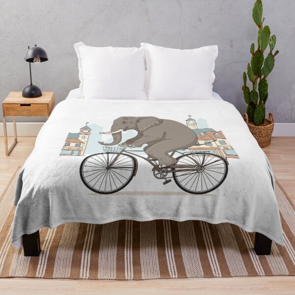 Item preview, Whimsical Elephant Bicycle Ride designed and sold by ElephantVibes.