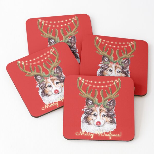 Item preview, Cute Watercolor Christmas Sheltie  designed and sold by ZoesPlace.