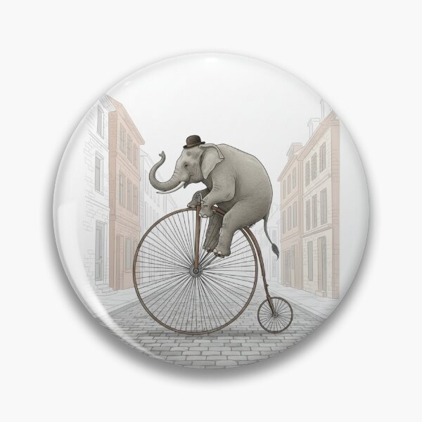 Item preview, Elephant's Whimsical Penny-Farthing Ride designed and sold by ElephantVibes.