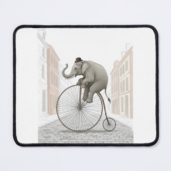 Item preview, Elephant's Whimsical Penny-Farthing Ride designed and sold by ElephantVibes.
