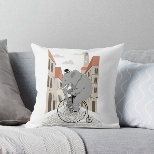 Item preview, Dapper Elephant on Penny-Farthing designed and sold by ElephantVibes.