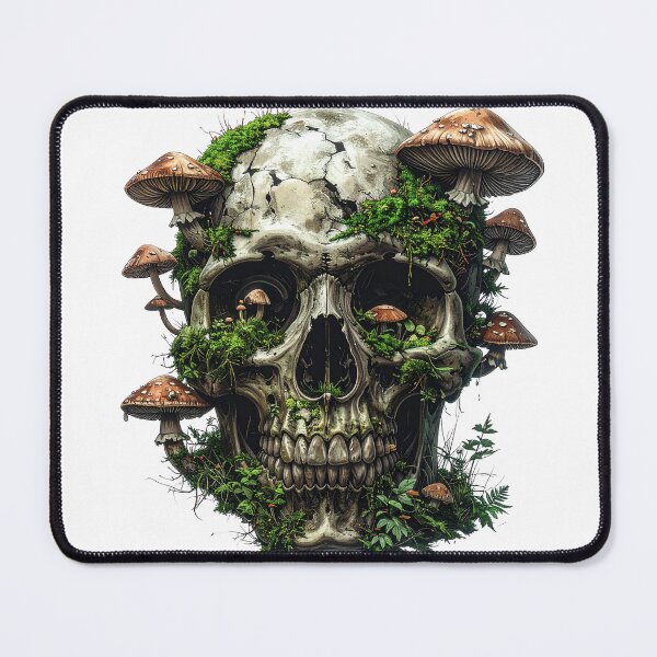 Item preview, Dark Cottagecore Skull Mushrooms Goblincore Nature Mossy Forest Design designed and sold by AOG-DESIGNS.